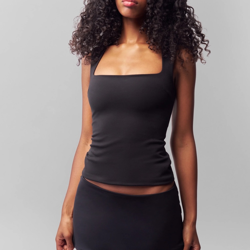 NWT Danielle Guizio black micro mini stretch skirt